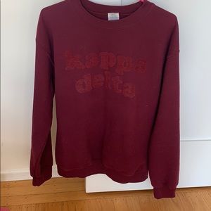 KAPPA DELTA maroon crew neck sweatshirt